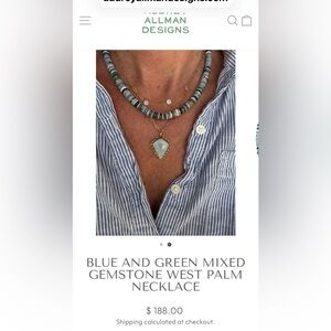 Blue and Green Gemstone Necklace by Audrey Allman
